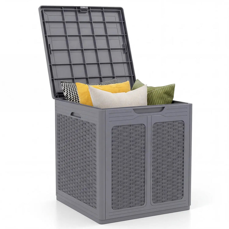 39 Gallon Deck Box with Lockable Lid - Weatherproof Storage by DirectDeals
