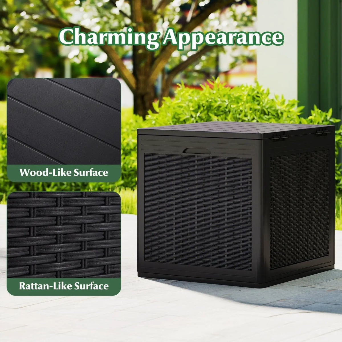 39 Gallon Deck Box with Lockable Lid - Weatherproof Storage, photo 16 of 24