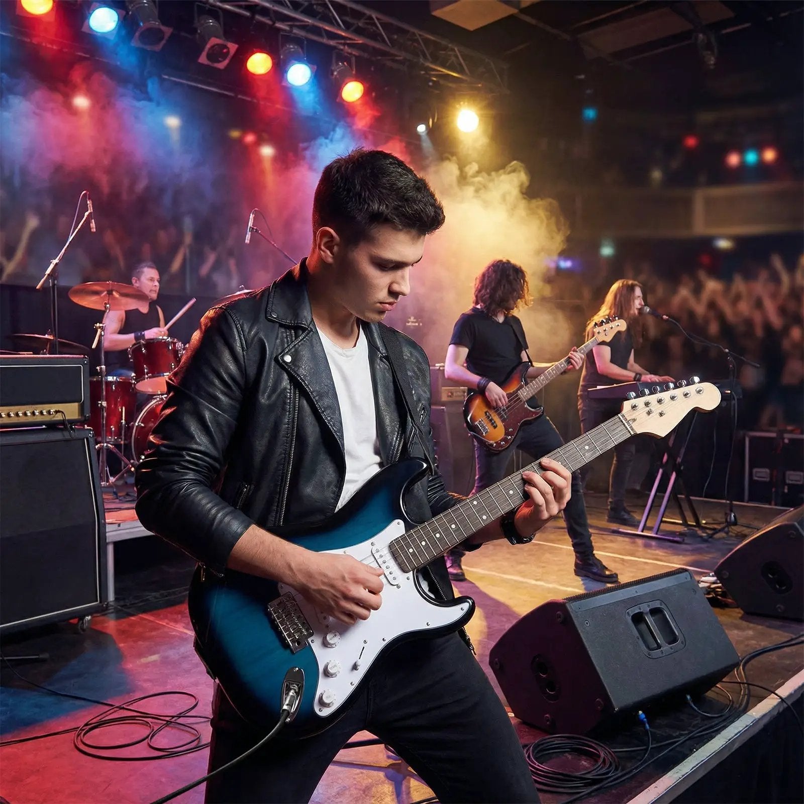 39 Inch Full Size Electric Guitar Beginner Kit with Amplifier for Starter by DirectDeals