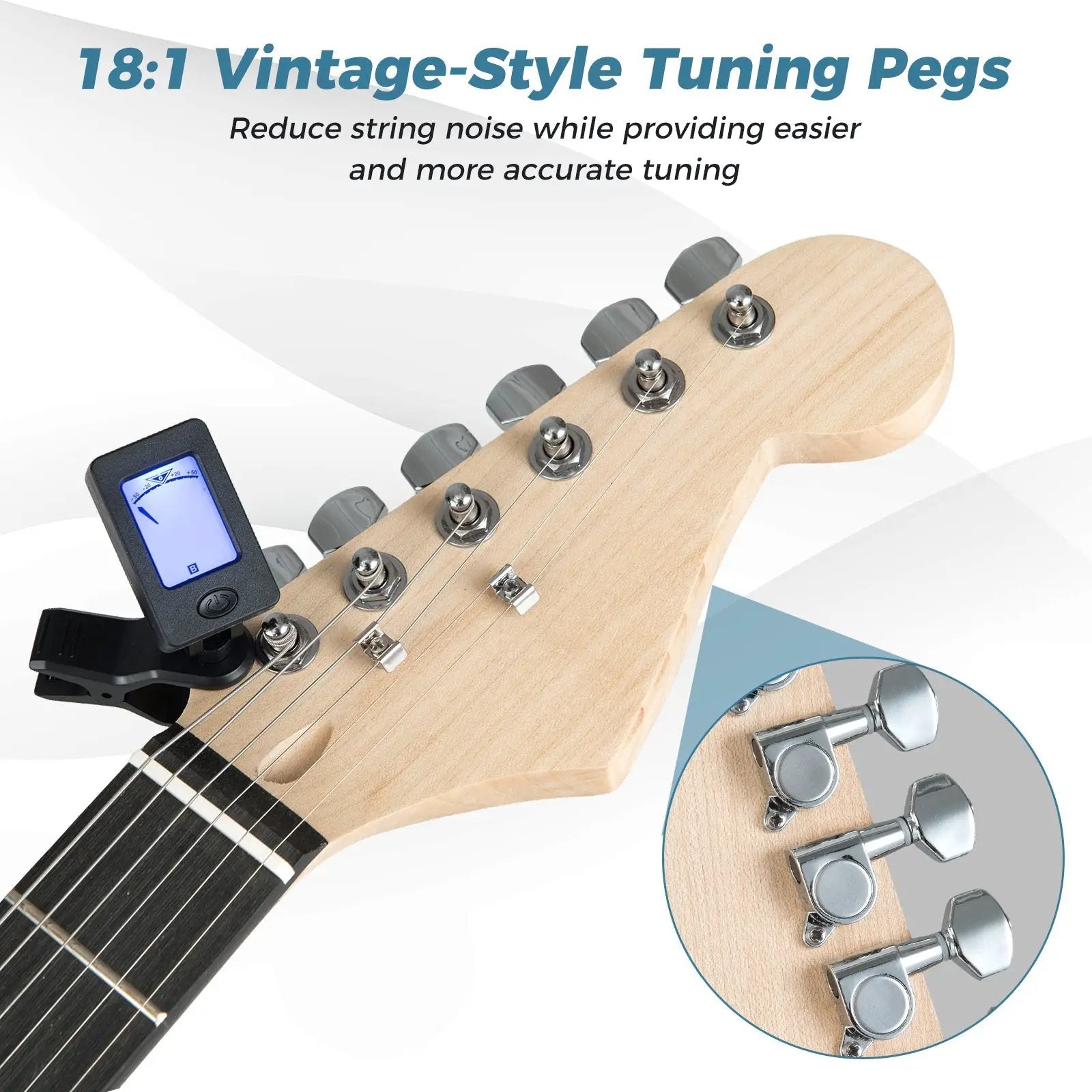 39 Inch Full Size Electric Guitar Beginner Kit with Amplifier for Starter by DirectDeals