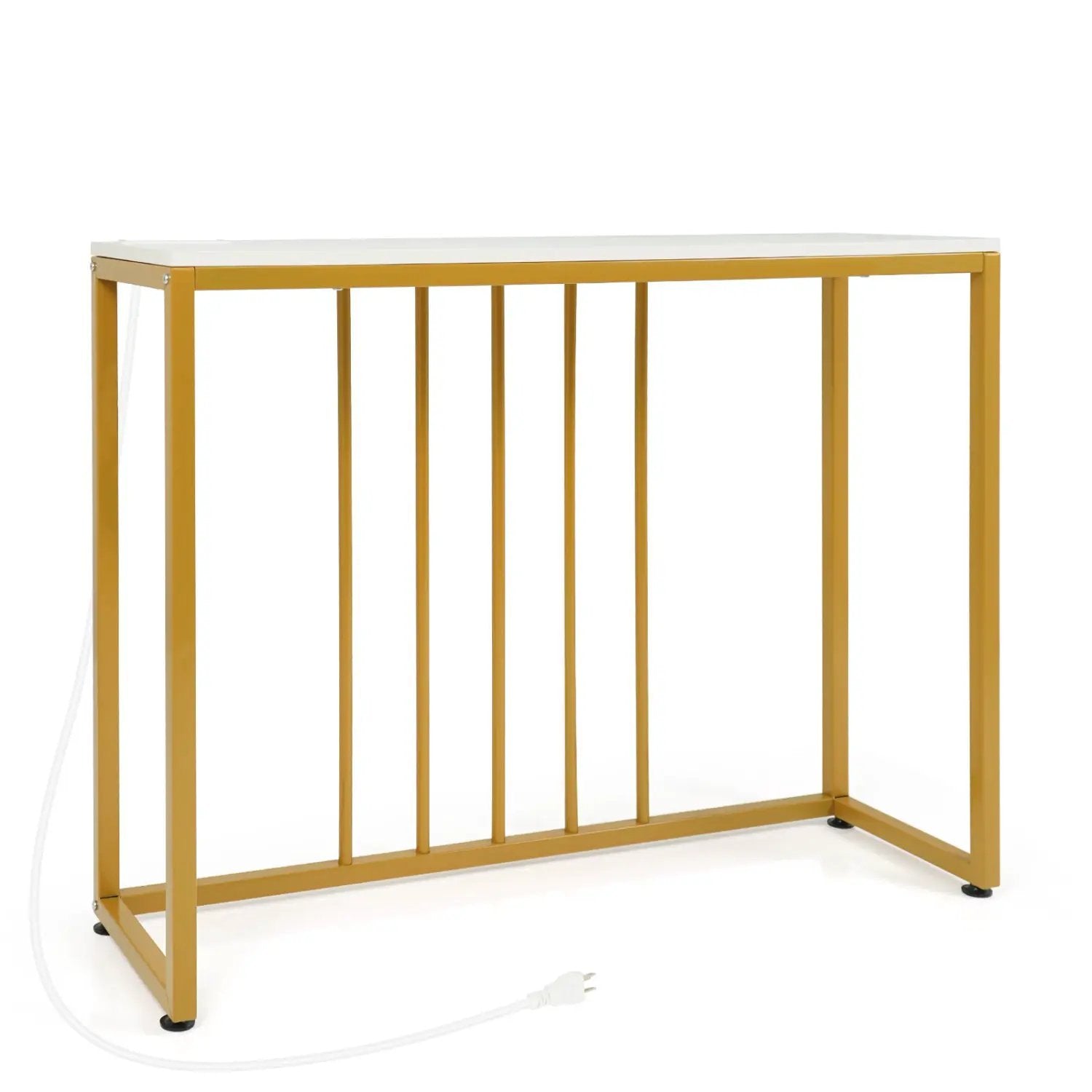 39"Modern Console Table with Built-in Charging Station by DirectDeals