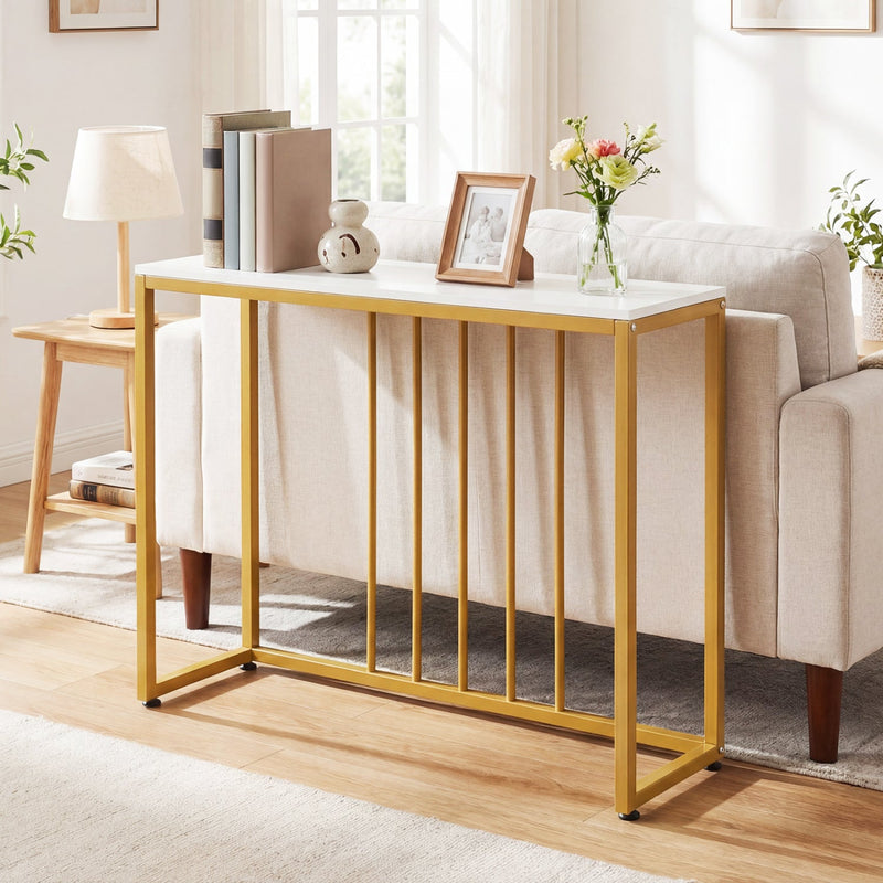 39"Modern Console Table with Built-in Charging Station by DirectDeals
