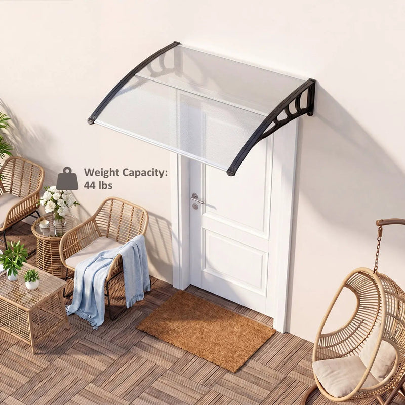 Door Awning 39x30 Inch Polycarbonate Window Canopy by DirectDeals