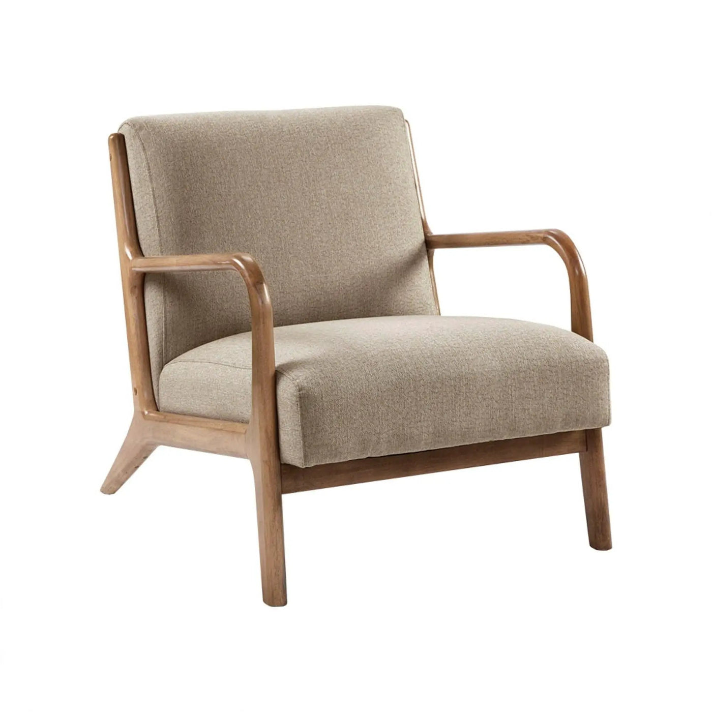 Mid-Century Style Lounge Chair With Upholstered Seat by HouseOfZazla