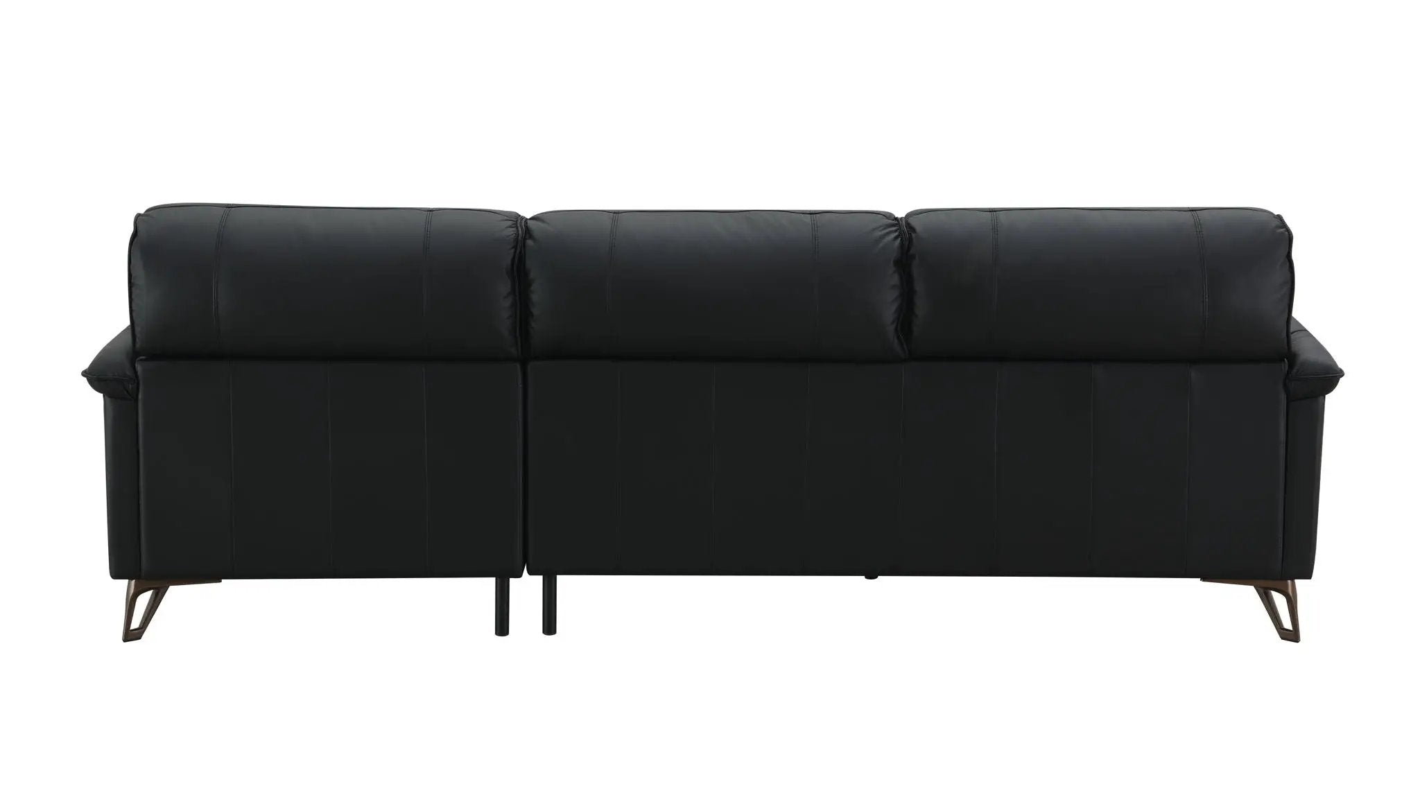 Eilene - Top Grain Leather Sofa - Black by HouseOfZazla