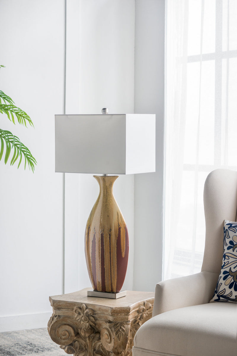 16x10.5x36 In Ceramic Table Lamp by HouseOfZazla