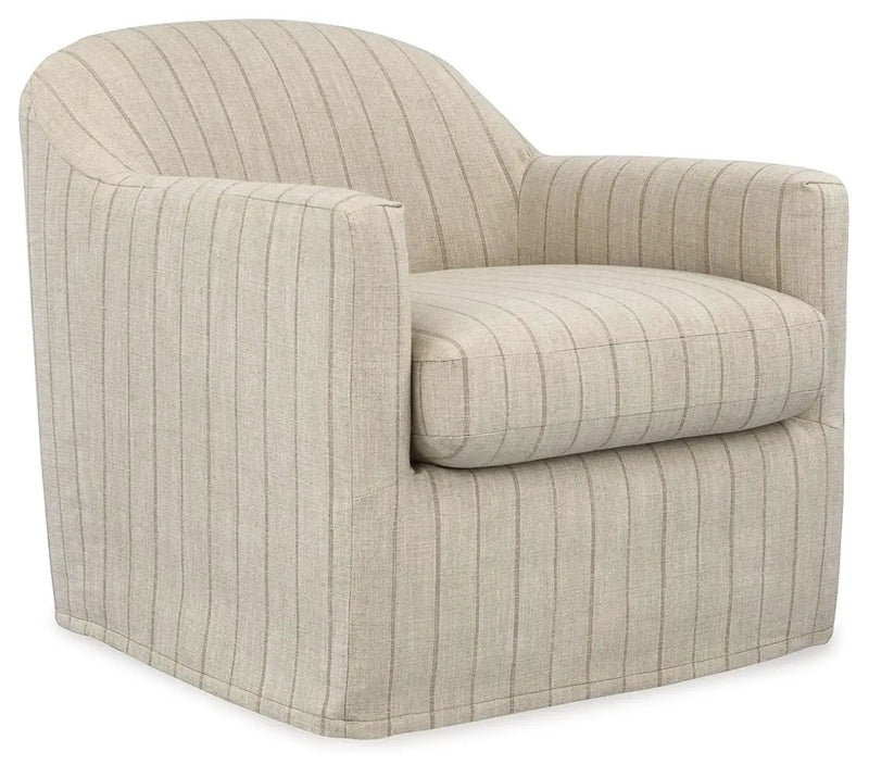 Valwick - Swivel Accent Chair - Cream / Brown by Unique Piece Furniture