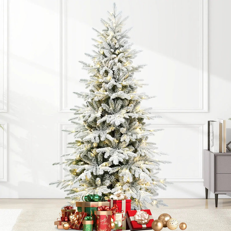 Premium 8FT Flocked Artificial Christmas Tree by HouseOfZazla