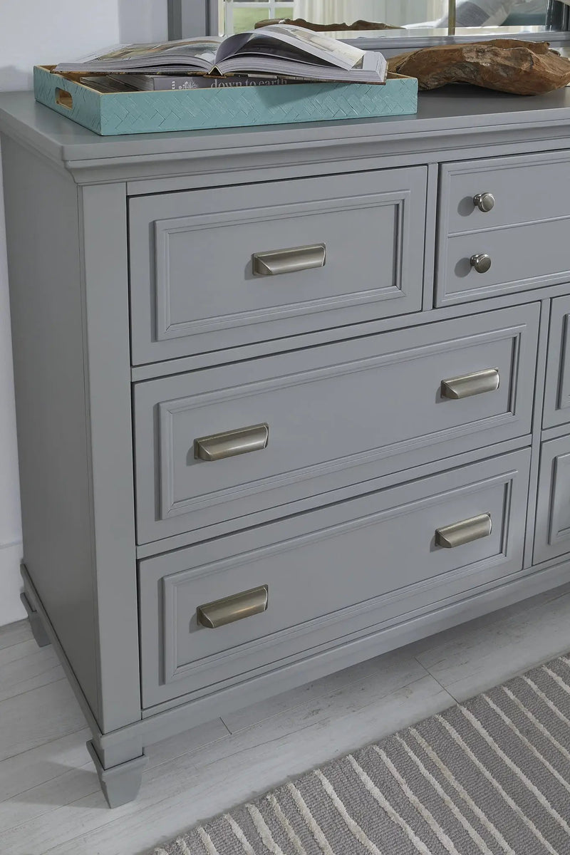 Charleston - Drawer Dresser With Landscape Mirror by Unique Piece Furniture