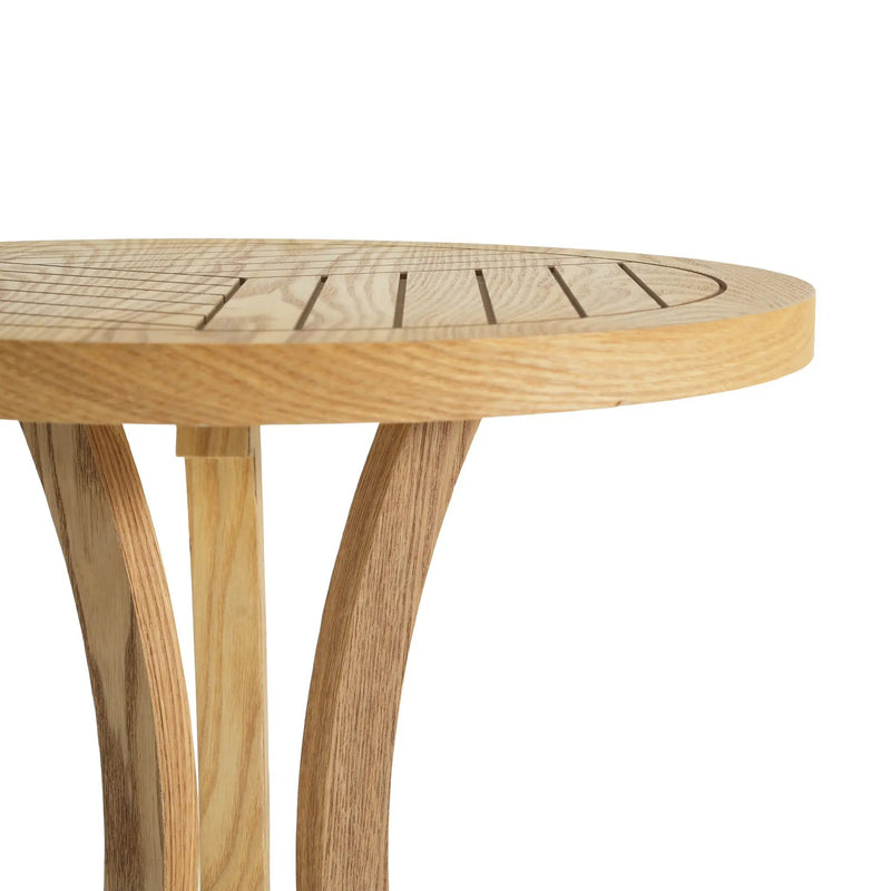 Natural Finish Round Wood Accent Table by HouseOfZazla