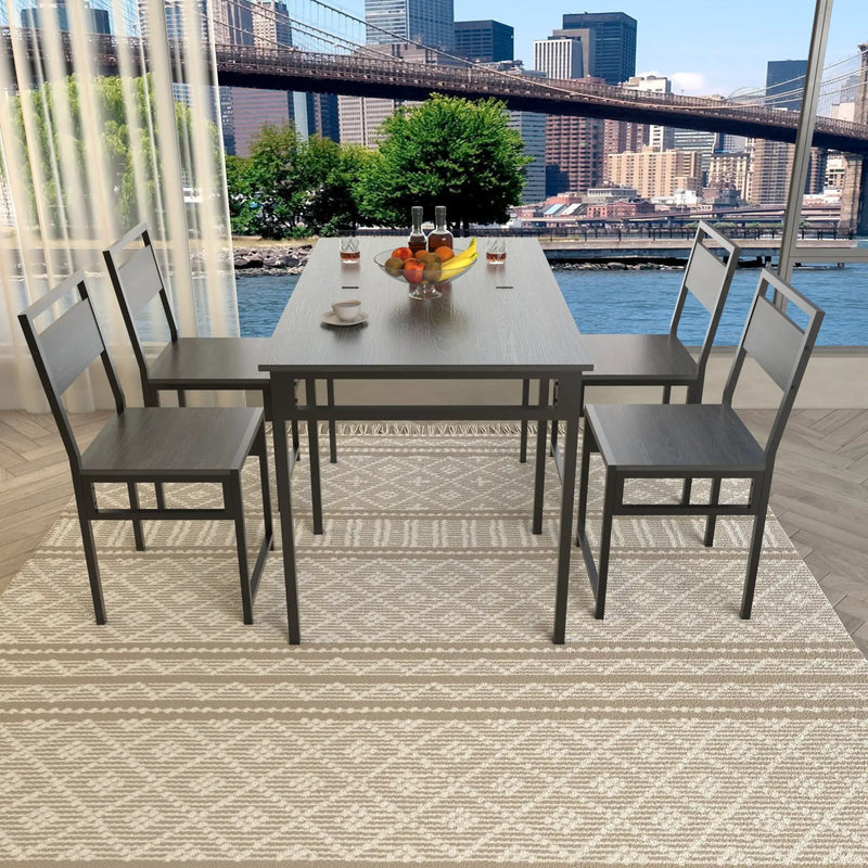 Extendable Dining Table Set with 4 Chairs by HouseOfZazla