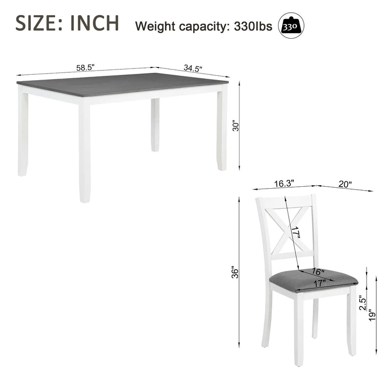 Kitchen Dining Set, Rectangular Dining Table by Unique Piece Furniture