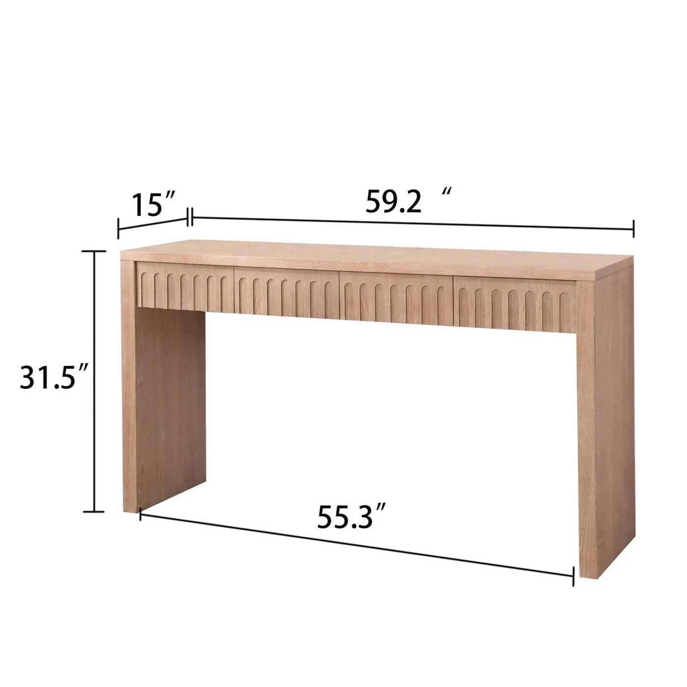 Modern Console Table With 4 Drawers, Entryway Table by HouseOfZazla
