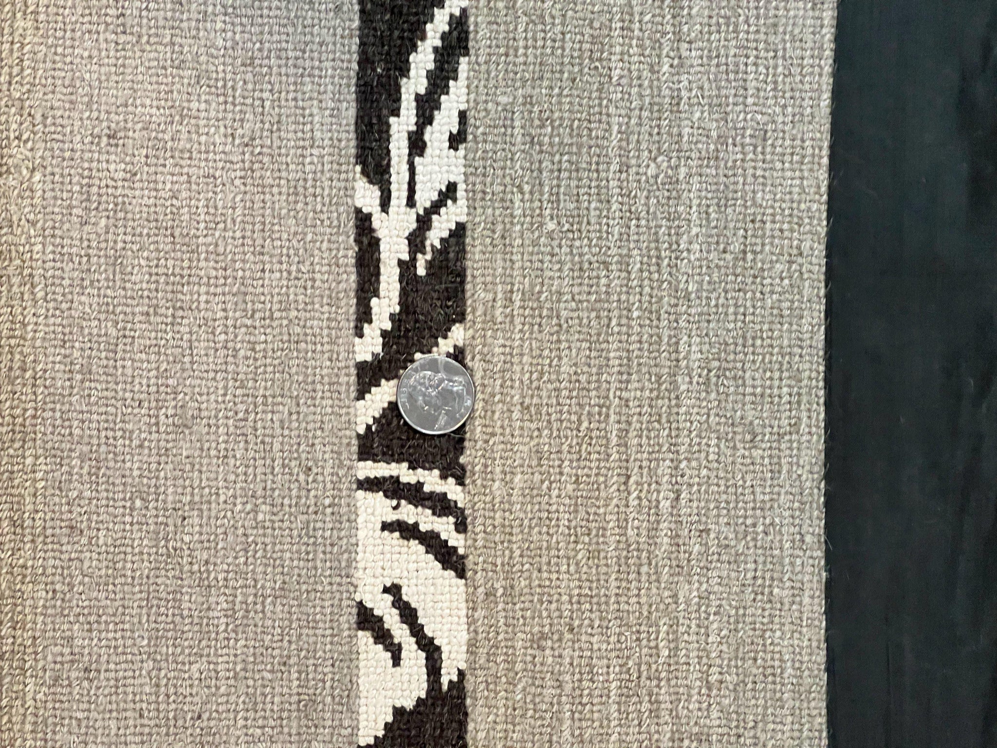Modern Tibetan Nepali Rug 8x12, Stripe Pattern, Wool with Silk Highlights, Handmade, Beige Tan Brown by Jewel Rugs