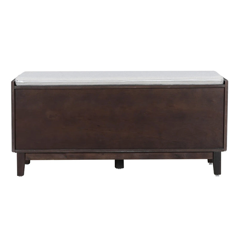 TREXM Boho Rattan Entryway Bench with Storage by HouseOfZazla