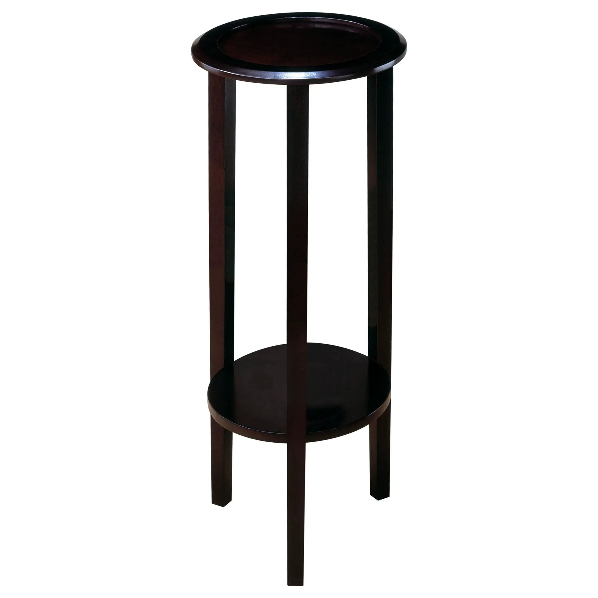Kirk 1-shelf Round Wood Plant Stand Espresso by Unique Piece Furniture