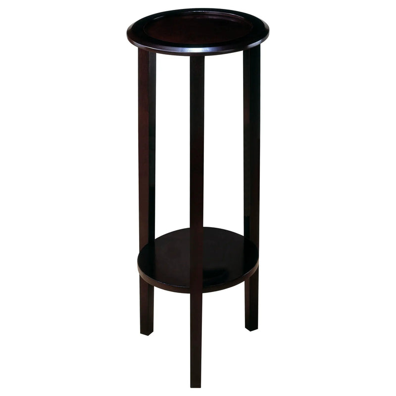 Kirk 1-shelf Round Wood Plant Stand Espresso by Unique Piece Furniture