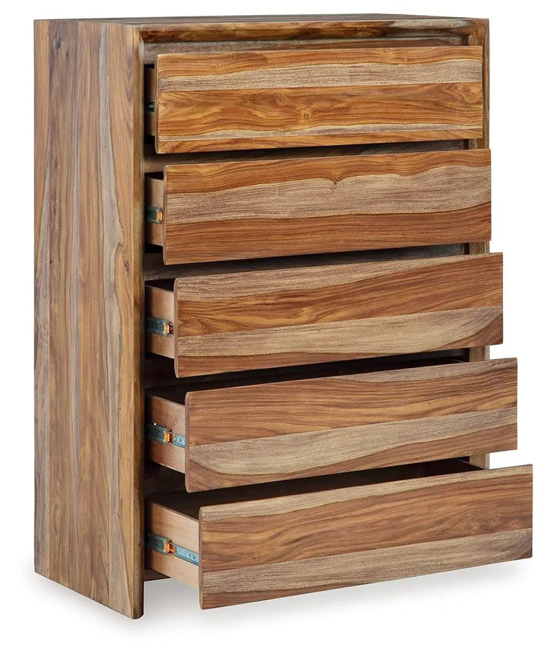 Dressonni - Five Drawer Chest - Brown by Unique Piece Furniture