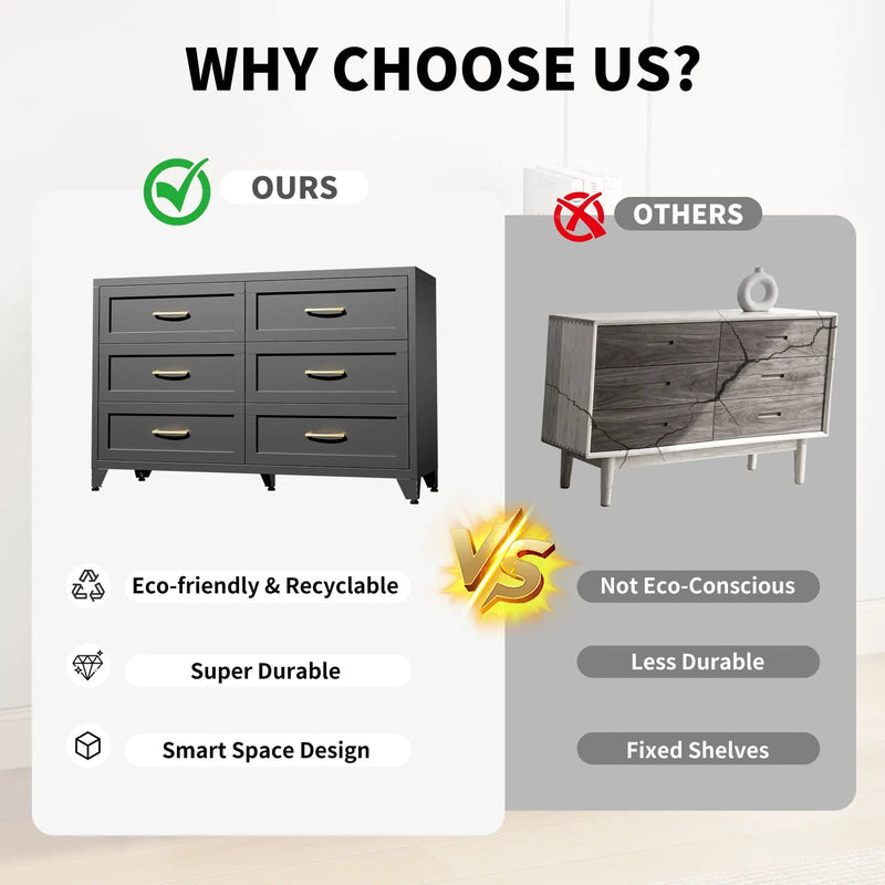 6 Drawer Dresser for Bedroom by HouseOfZazla
