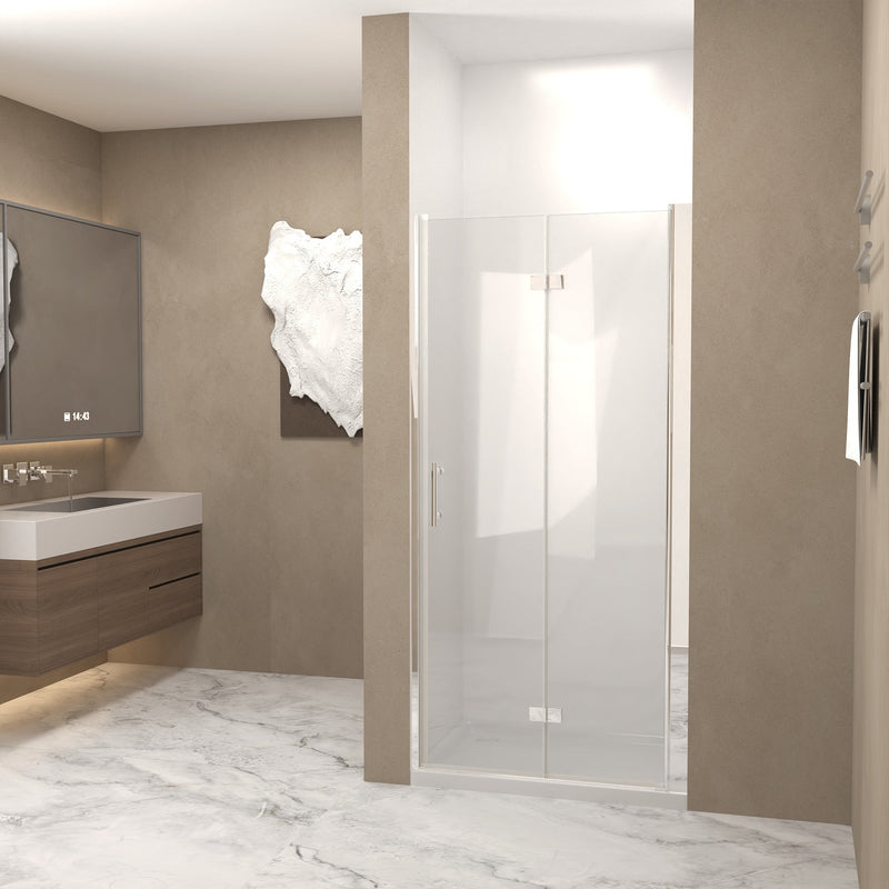 29-28" x 72" Bifold Shower Door, 1/4" (6mm) Tempered Glass by HouseOfZazla
