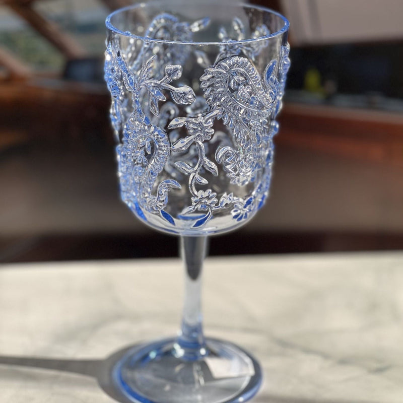 Paisley Acrylic Wine Glasses (Set of 4) by HouseOfZazla