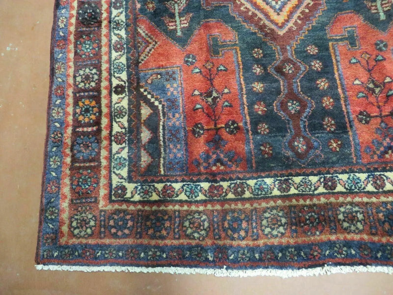 4' X 9' Antique Handmade Turkish Tribal Oriental Geometric Wool Rug # 605 by Jewel Rugs