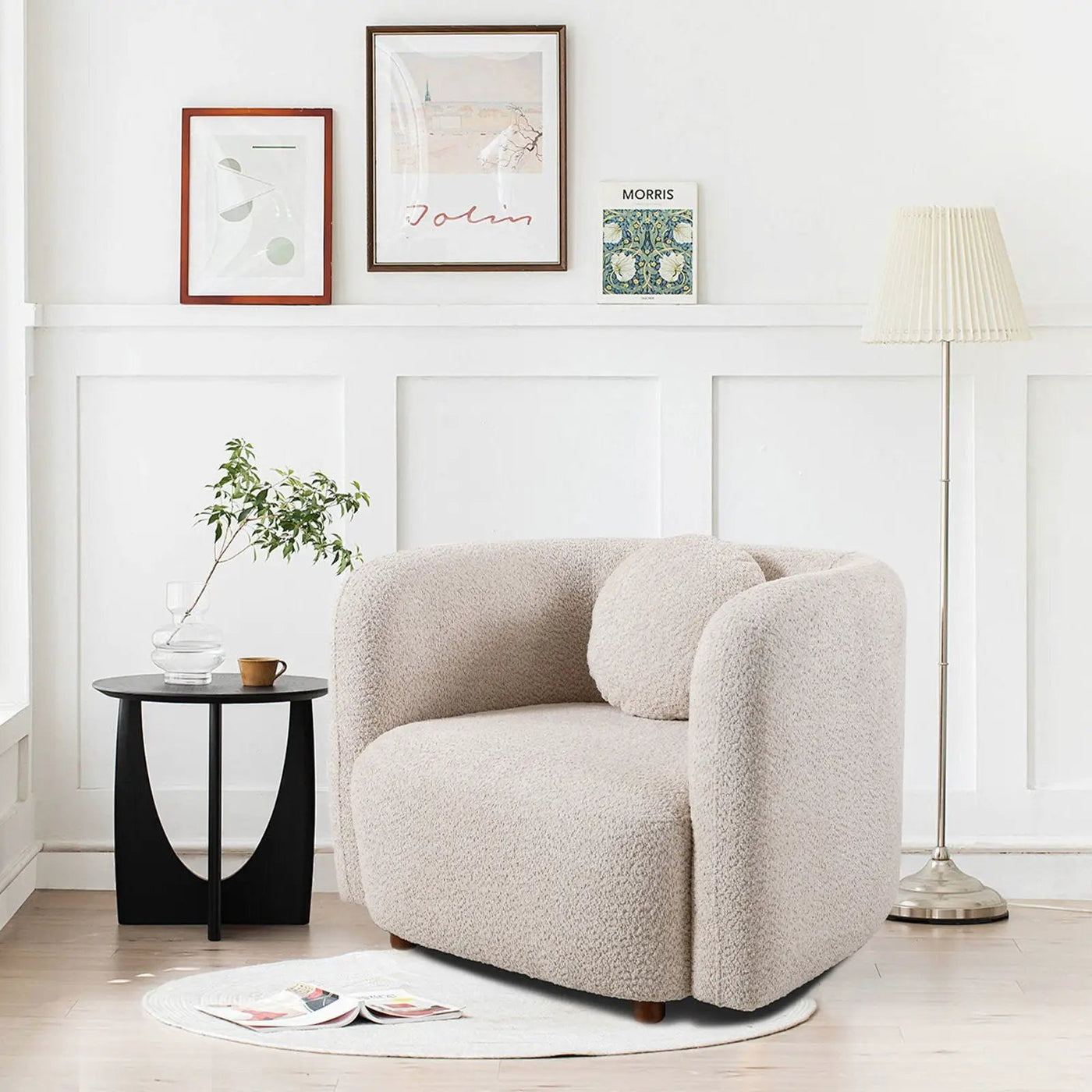 Japandi Style Accent Square Chair by HouseOfZazla