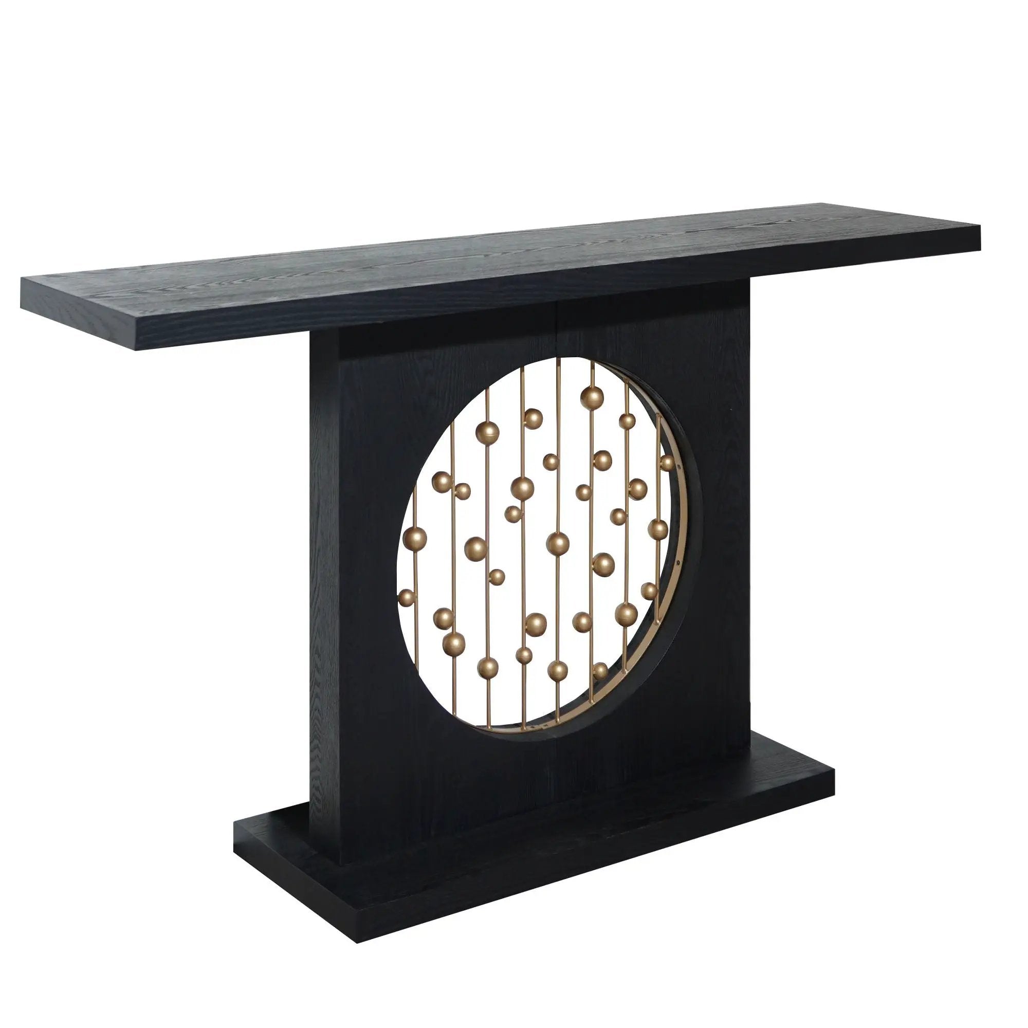Console Table With Circular Art Decor For Living Room - Multi by Unique Piece Furniture