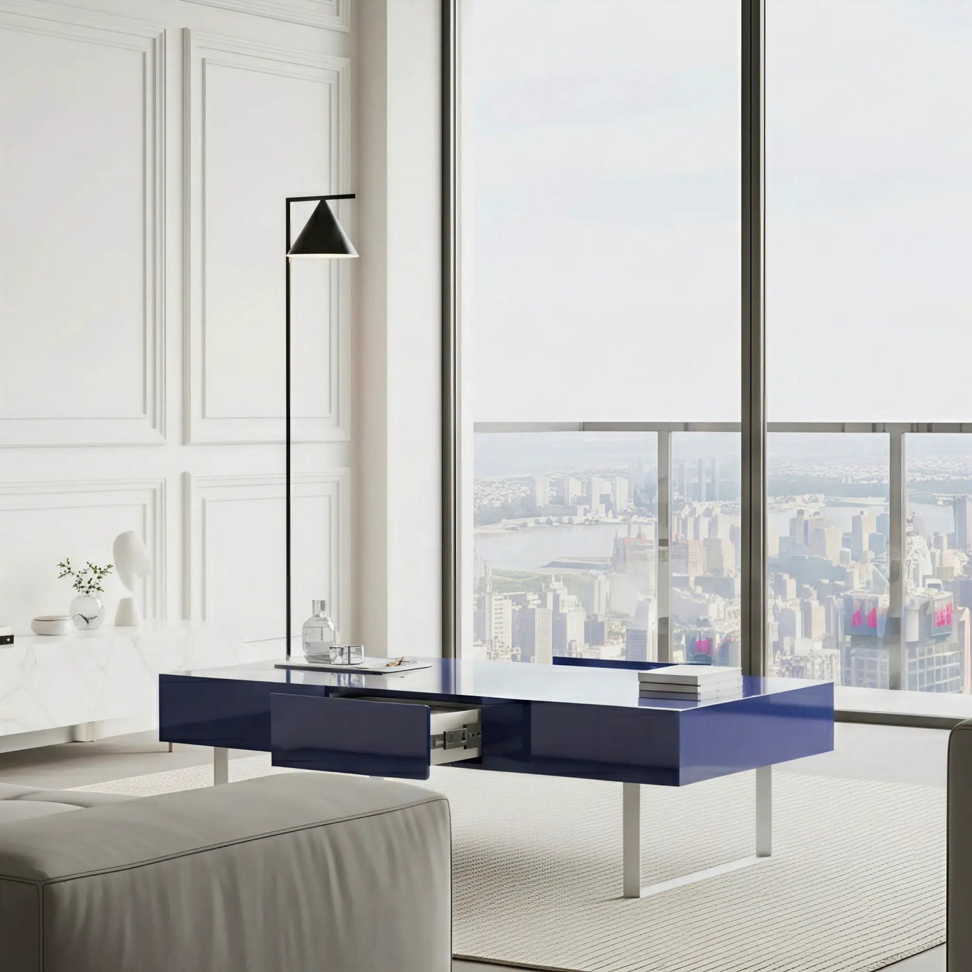 Rectangular Coffee Table With Hidden Storage by Unique Piece Furniture