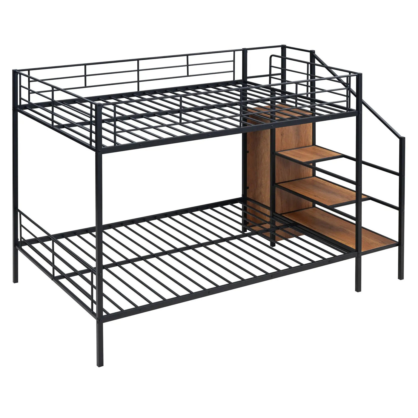 Bunk Bed With Lateral Storage Ladder And Wardrobe by Unique Piece Furniture