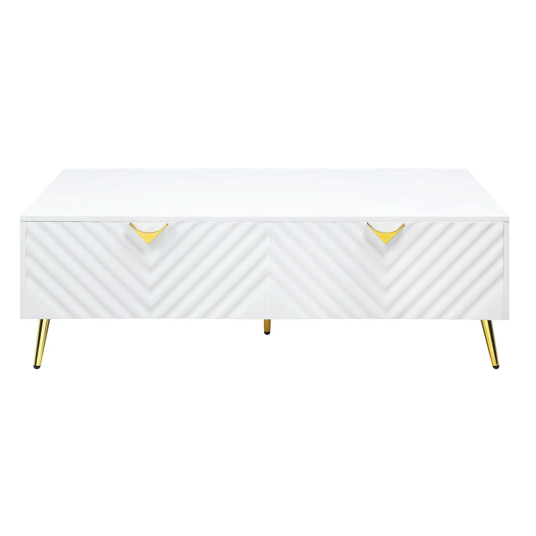 Gaines - High Gloss Coffee Table - White by Unique Piece Furniture