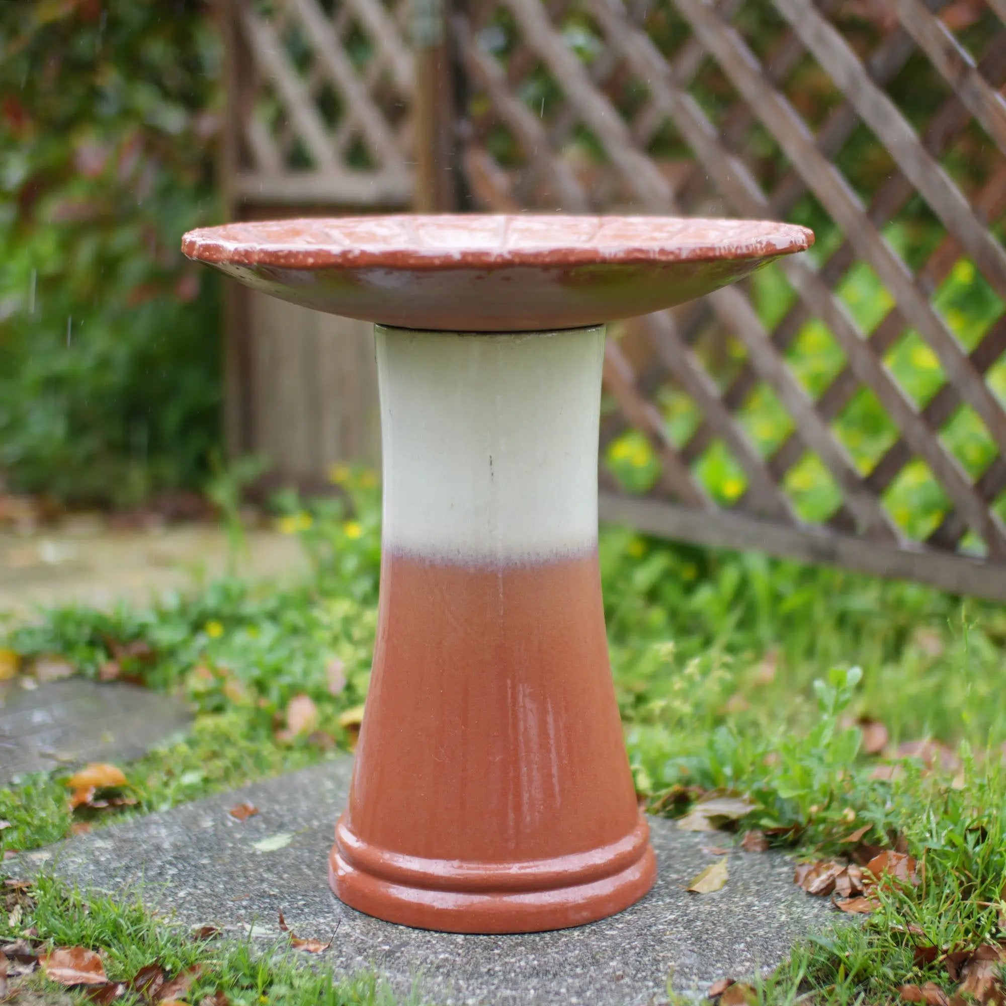 Handmade Glazed Ceramic Bird Bath by HouseOfZazla