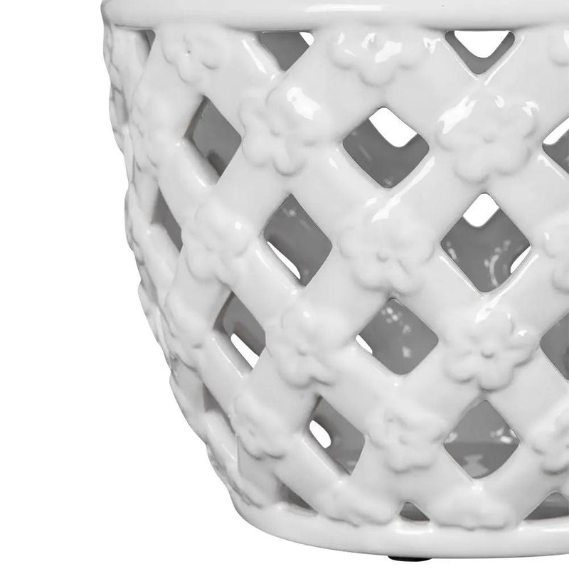 Ballas - Bird Lidded Jar - White by HouseOfZazla