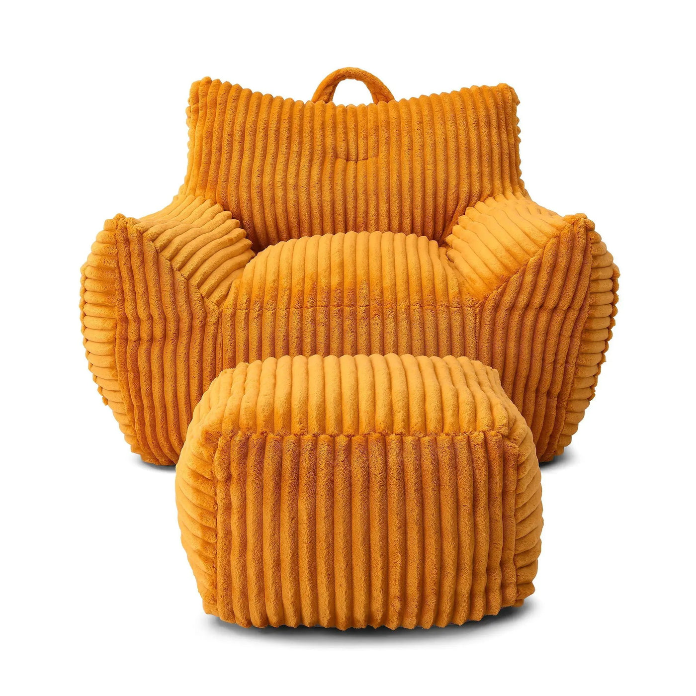 Giant Bean Bag Chair With Armrests And Footstool by Unique Piece Furniture