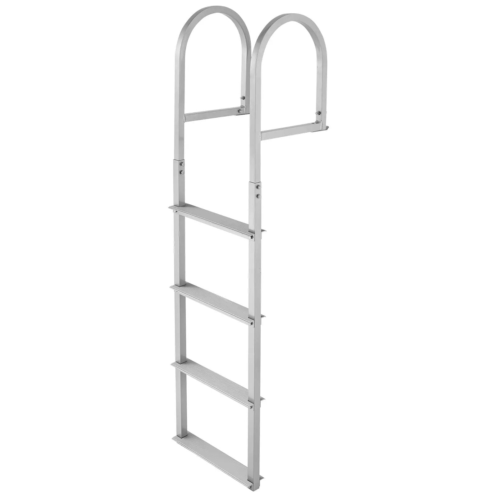 Removable Dock Ladder, 4 Steps, Aluminum Alloy Pontoon Boat Swim Ladder by HouseOfZazla