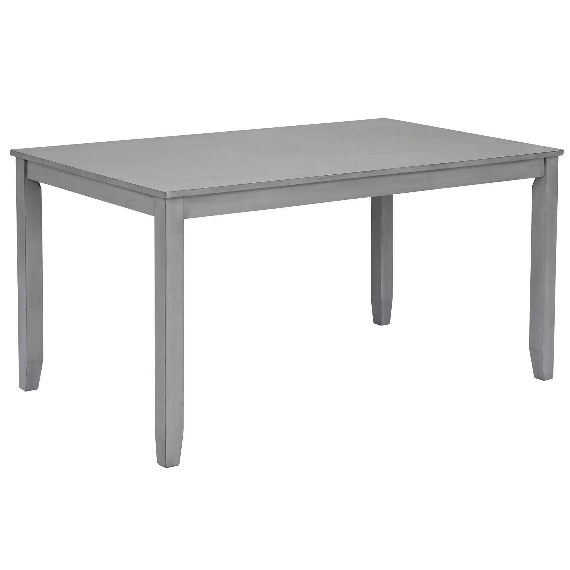 6 Pieces Kitchen Dining Set, Rectangular Wooden Dining Table With 4 Upholstered Chairs And A Bench