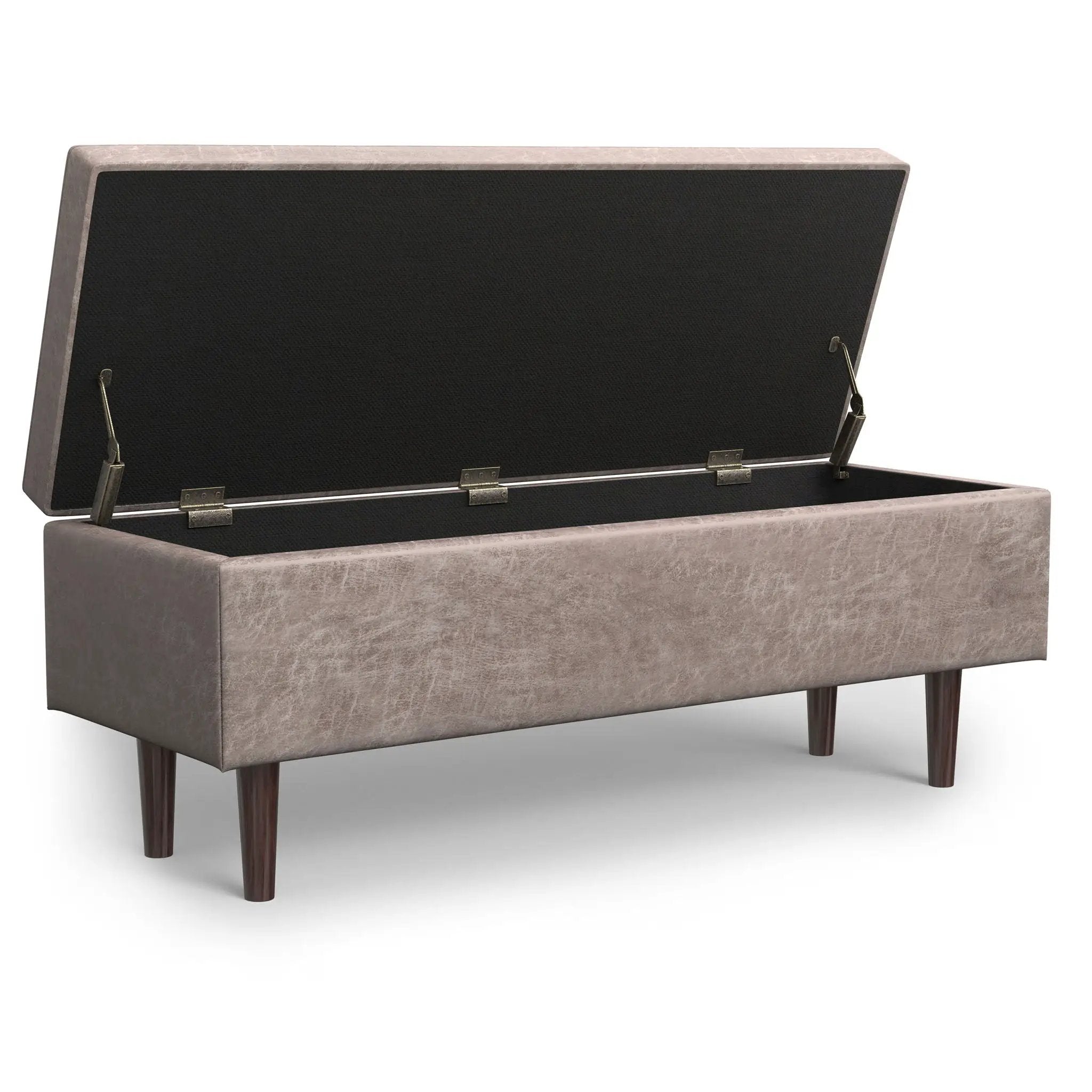 Shay - Large Square Coffee Table Storage Ottoman Mid-Century Style by Unique Piece Furniture