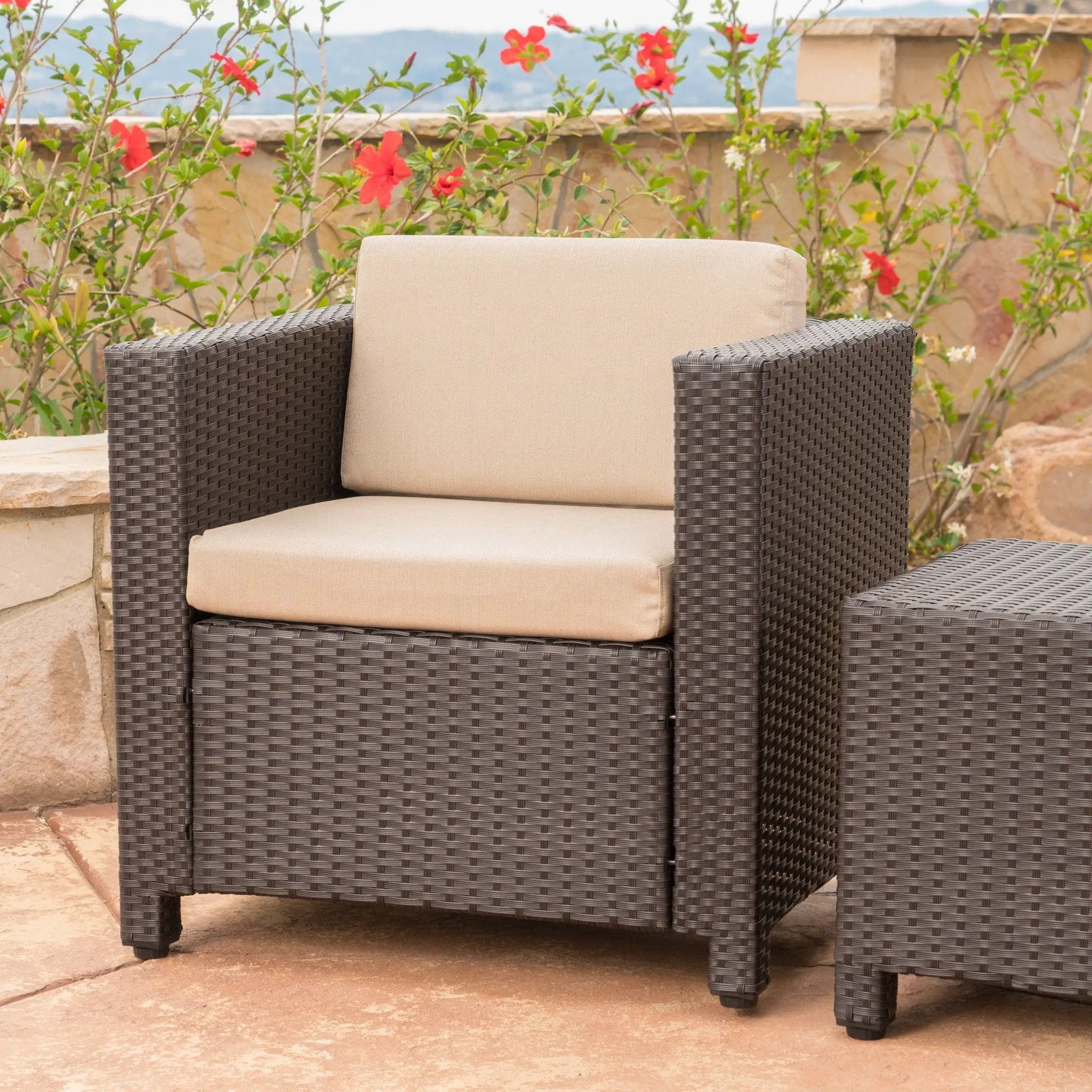 Stylish Outdoor Club Chair With Weather Resistant Cushions by HouseOfZazla