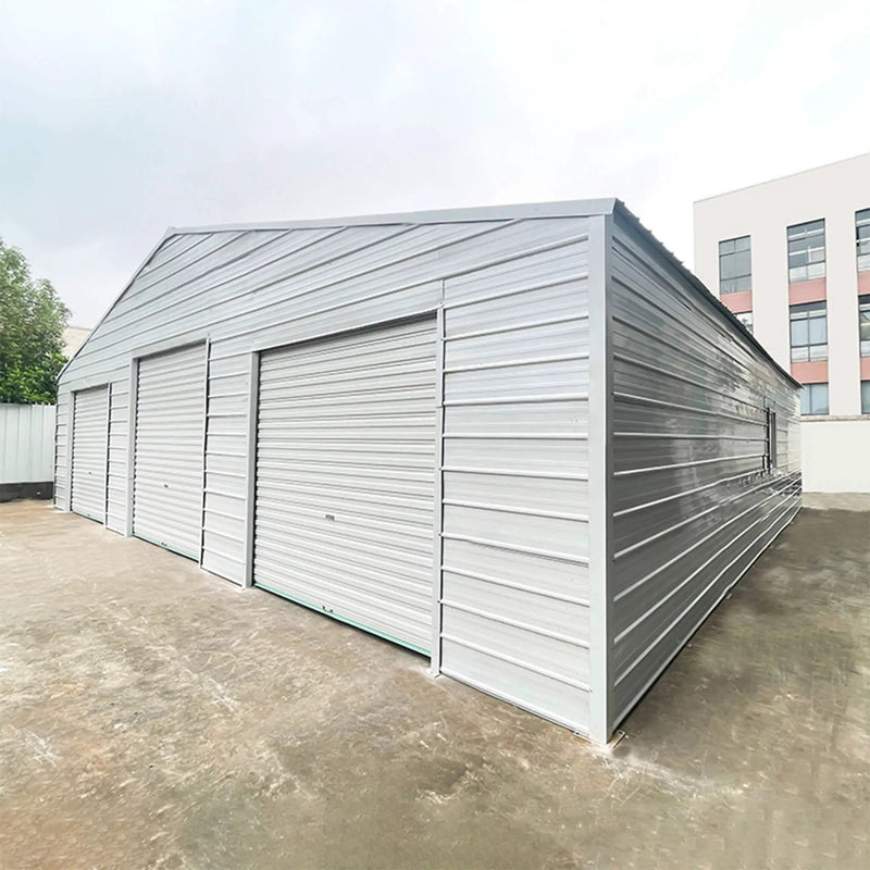 [39X39FT] Extra-Large Heavy-Duty Galvanized Steel Barn Building Shed With 3 Rolling Door Garages (SAK10234) by SAKSBY WHOLESALE