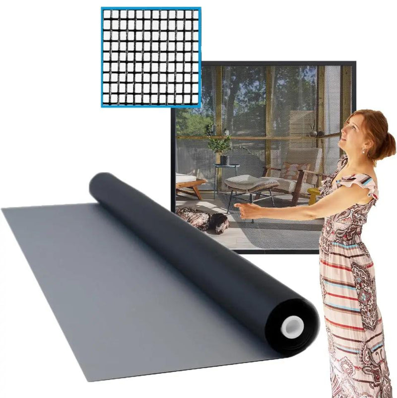 Docazoo DocaScreen Window Screen Replacement - DIY for House Windows, Door, Pool, Porch or Back Patio - Easy to Cut Fiberglass Roll Screen Door Mesh, by Selzalot