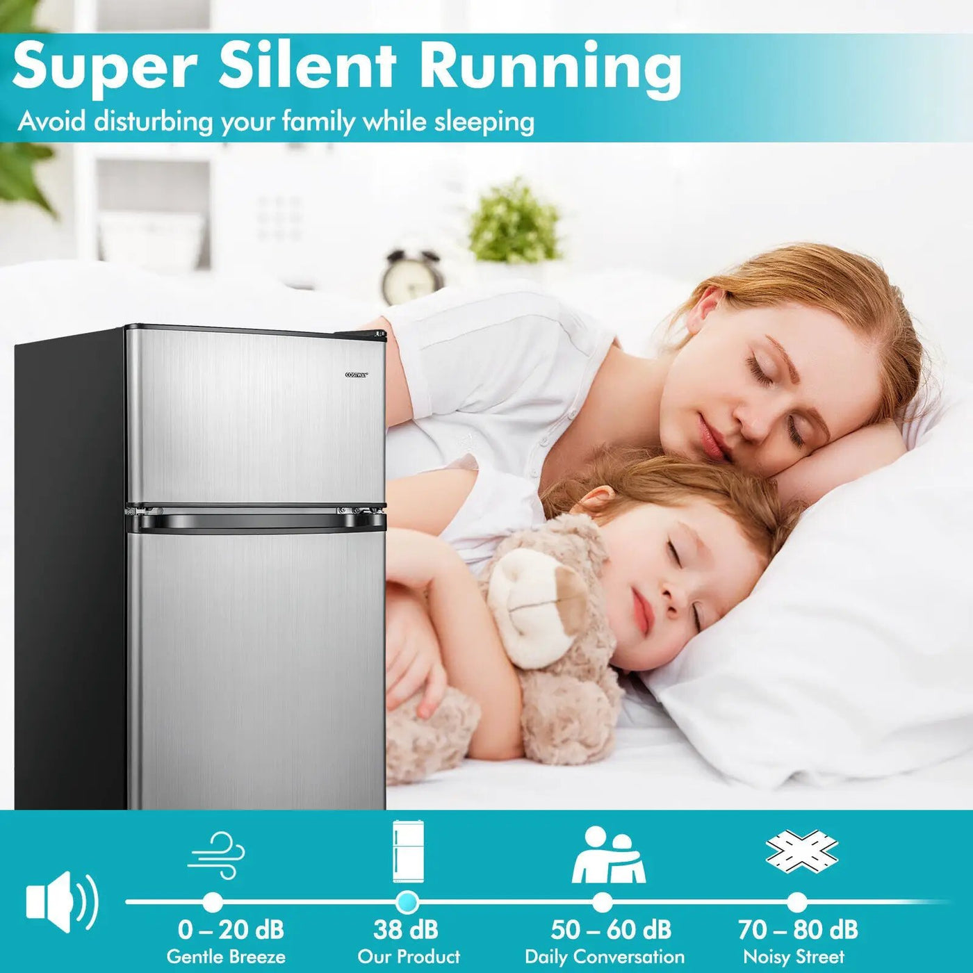 3.2 Cu. Ft Compact Mini Fridge with 5 Temperature Settings by DirectDeals