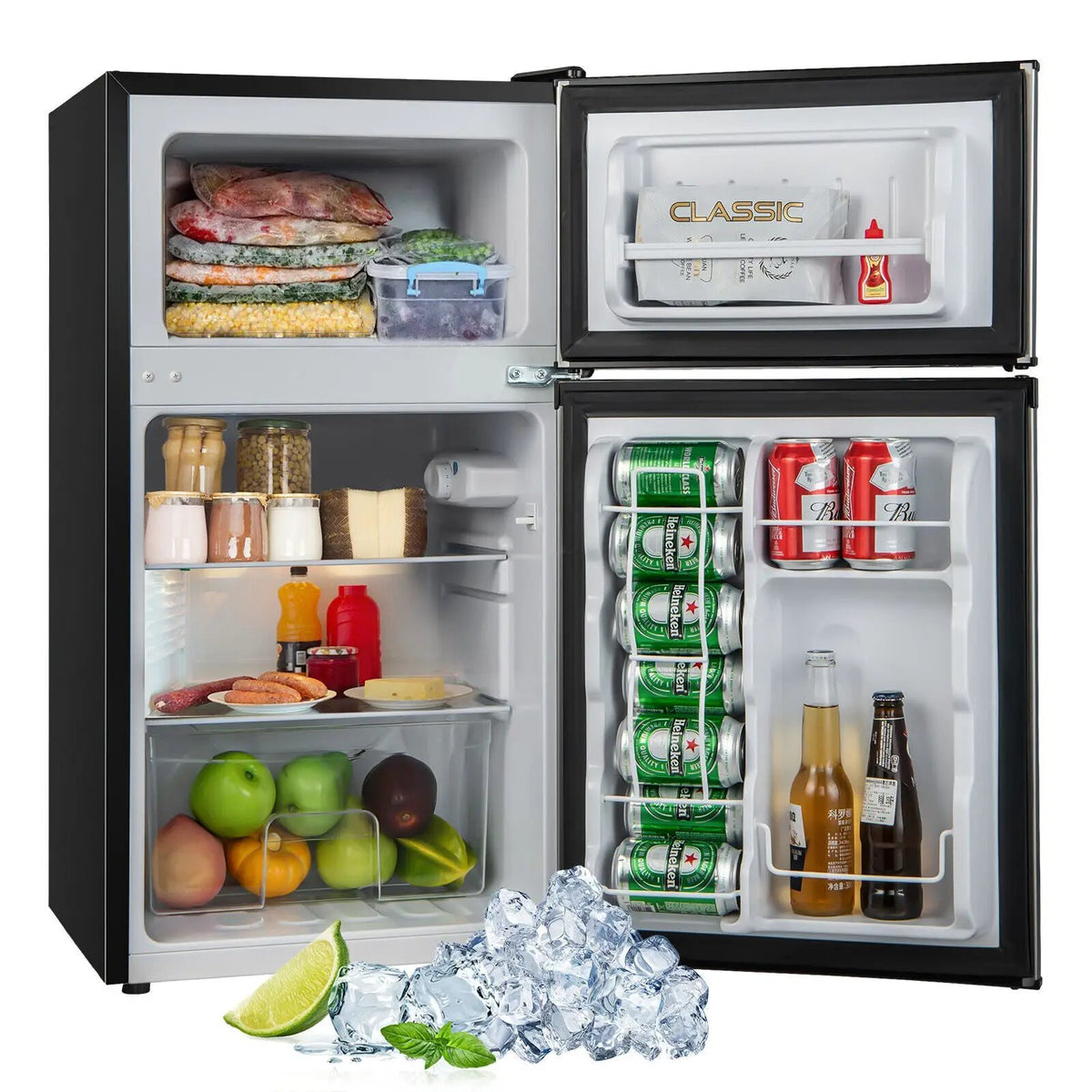 3.2 Cu. Ft Compact Mini Fridge with 5 Temperature Settings by DirectDeals