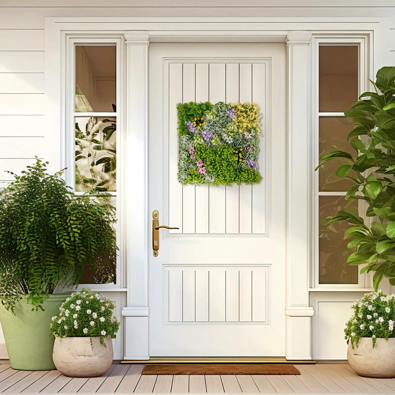 20" x 20" 3D Hanging Succulents with 10 Types of Mixed Faux Plants for Balcony Home by DirectDeals