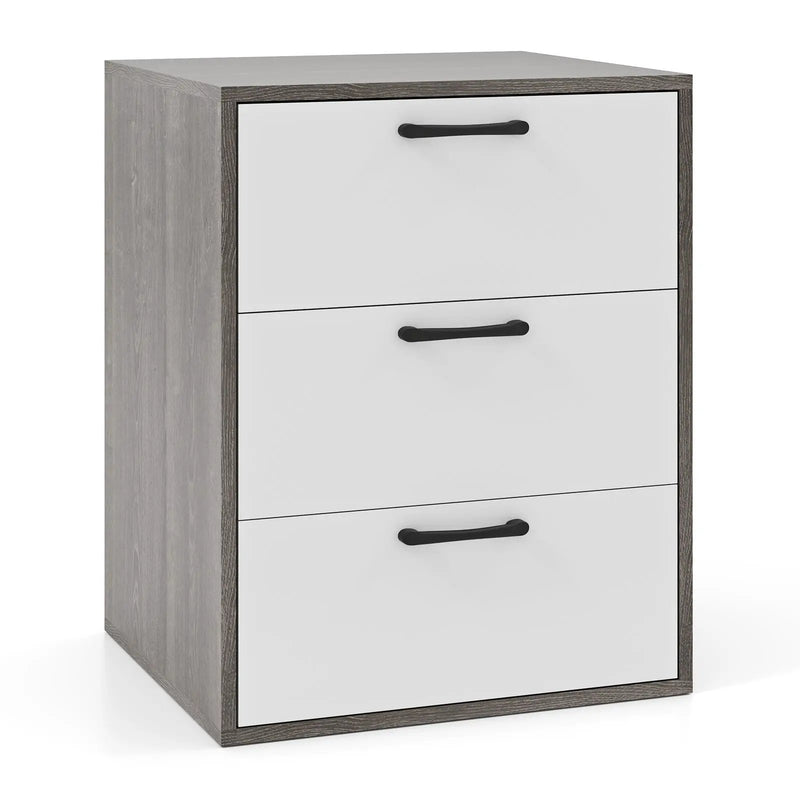 Modern Dresser Nightstand with 3 Slide-Out Drawers by DirectDeals