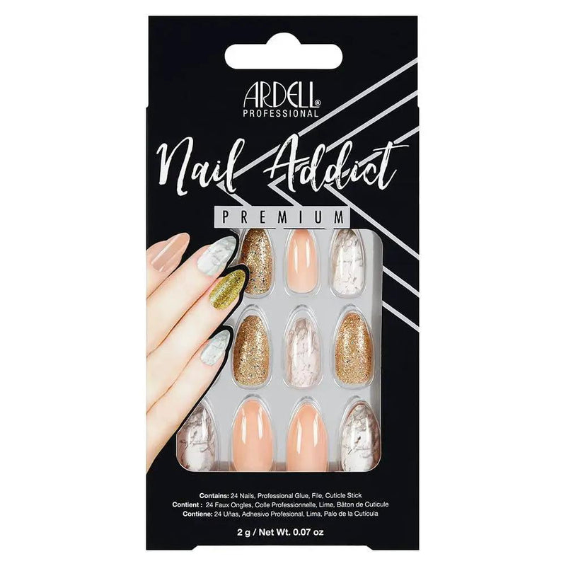 Ardell Nail Addict False Press on Nails - Cheetah Accent by Selzalot