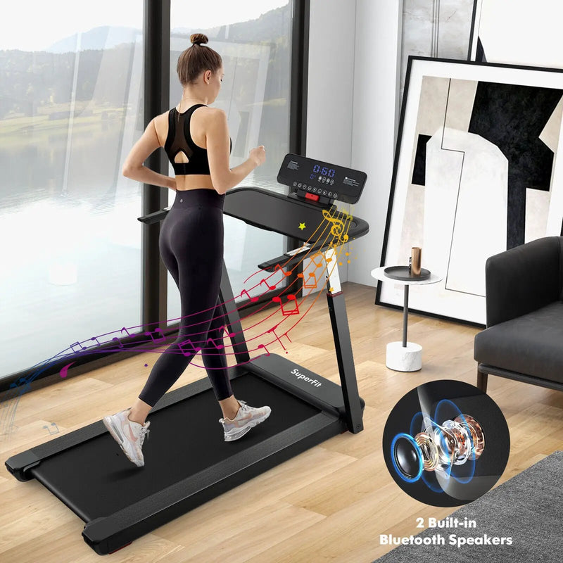 3HP Folding Treadmill with Adjustable Height and APP Control by DirectDeals