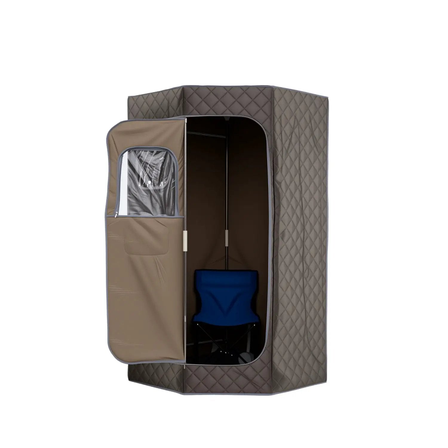 3L Portable Steam Sauna for Home Fast-Heat with 9-Level Remote Control and Folding Chair by DirectDeals