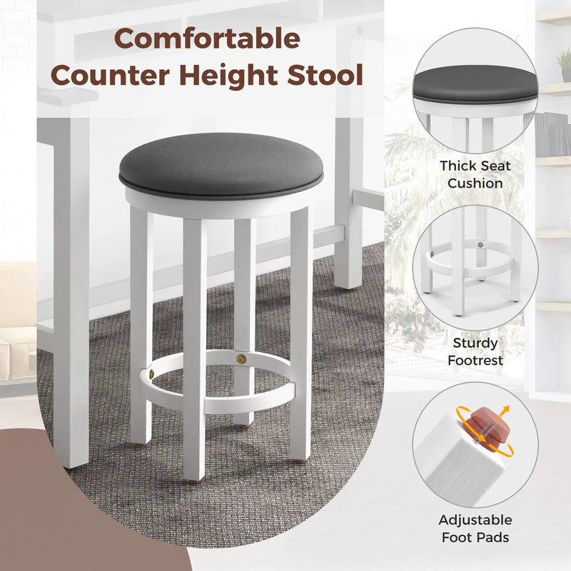 3-Piece Home Bar Set with 2 Upholstered Bar Stools Outlets and USB Ports by DirectDeals