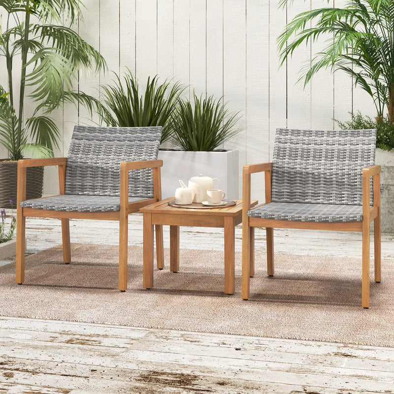 3 Pieces Patio Furniture Set with Chair by DirectDeals