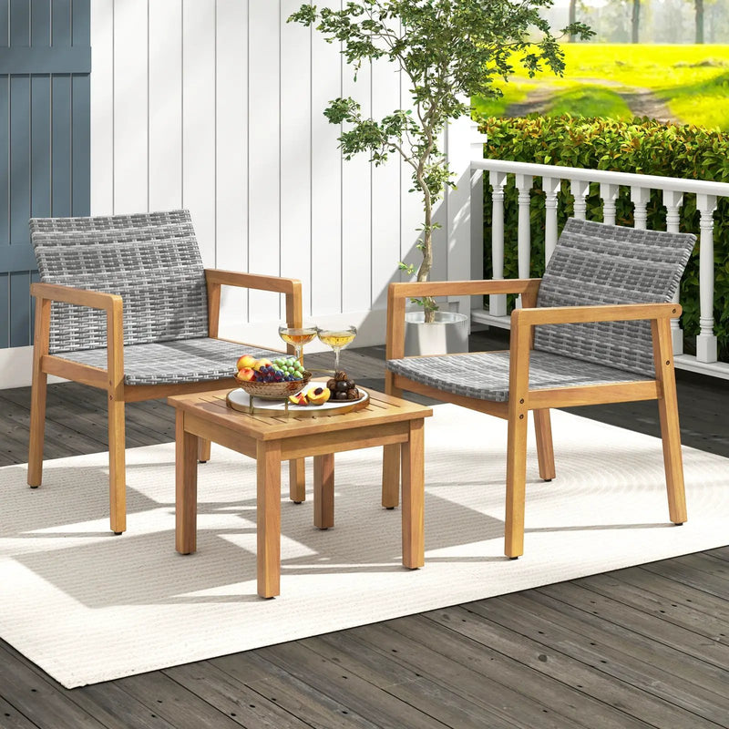 3 Pieces Patio Furniture Set with Chair by DirectDeals